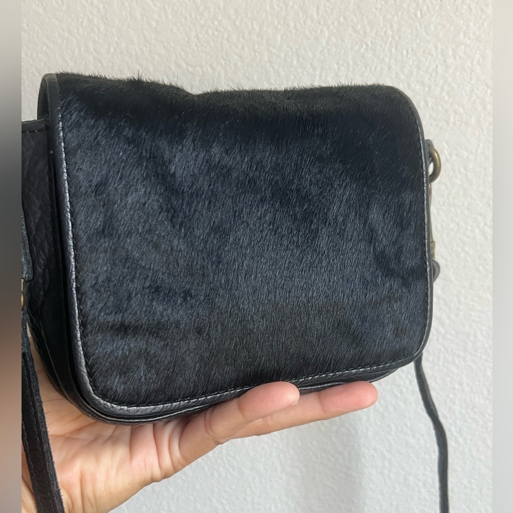 LIEBESKIND mini crossbody leather calf hair crossbody